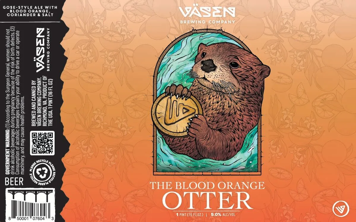 The Blood Orange Otter label