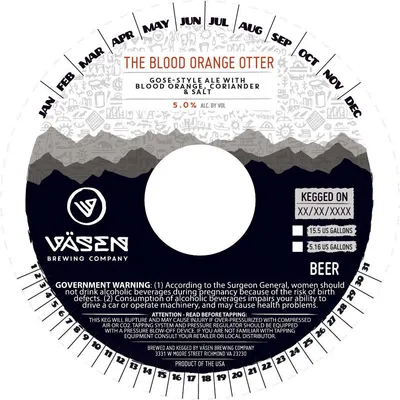 The Blood Orange Otter label