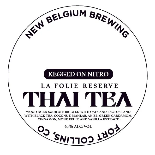 La Folie Reserve Thai Tea — full label as filed with TTB