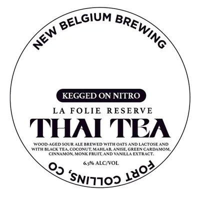 La Folie Reserve Thai Tea label