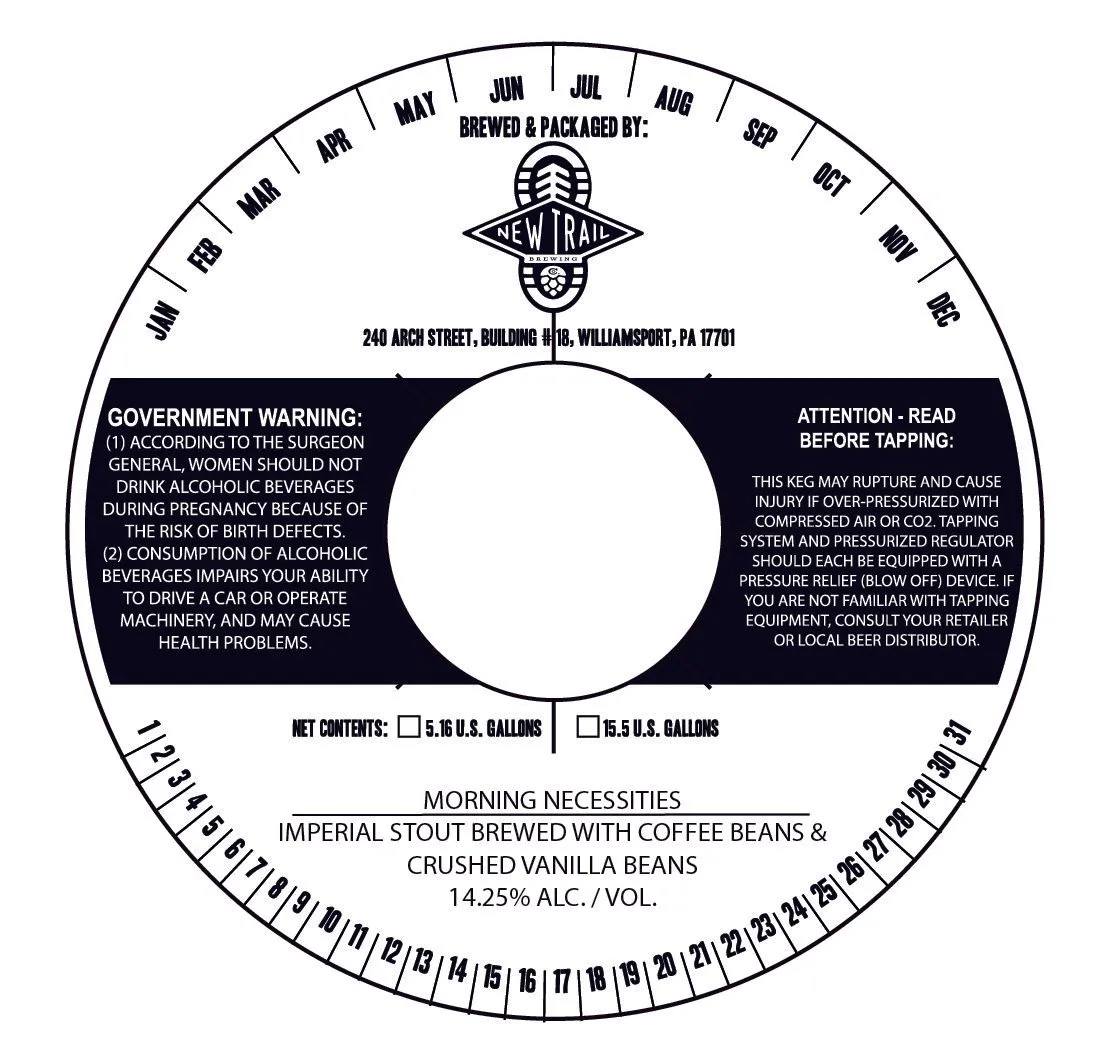 Morning Necessities — full label as filed with TTB