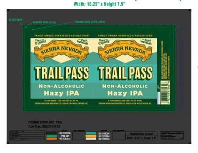 Trail Pass Hazy IPA label