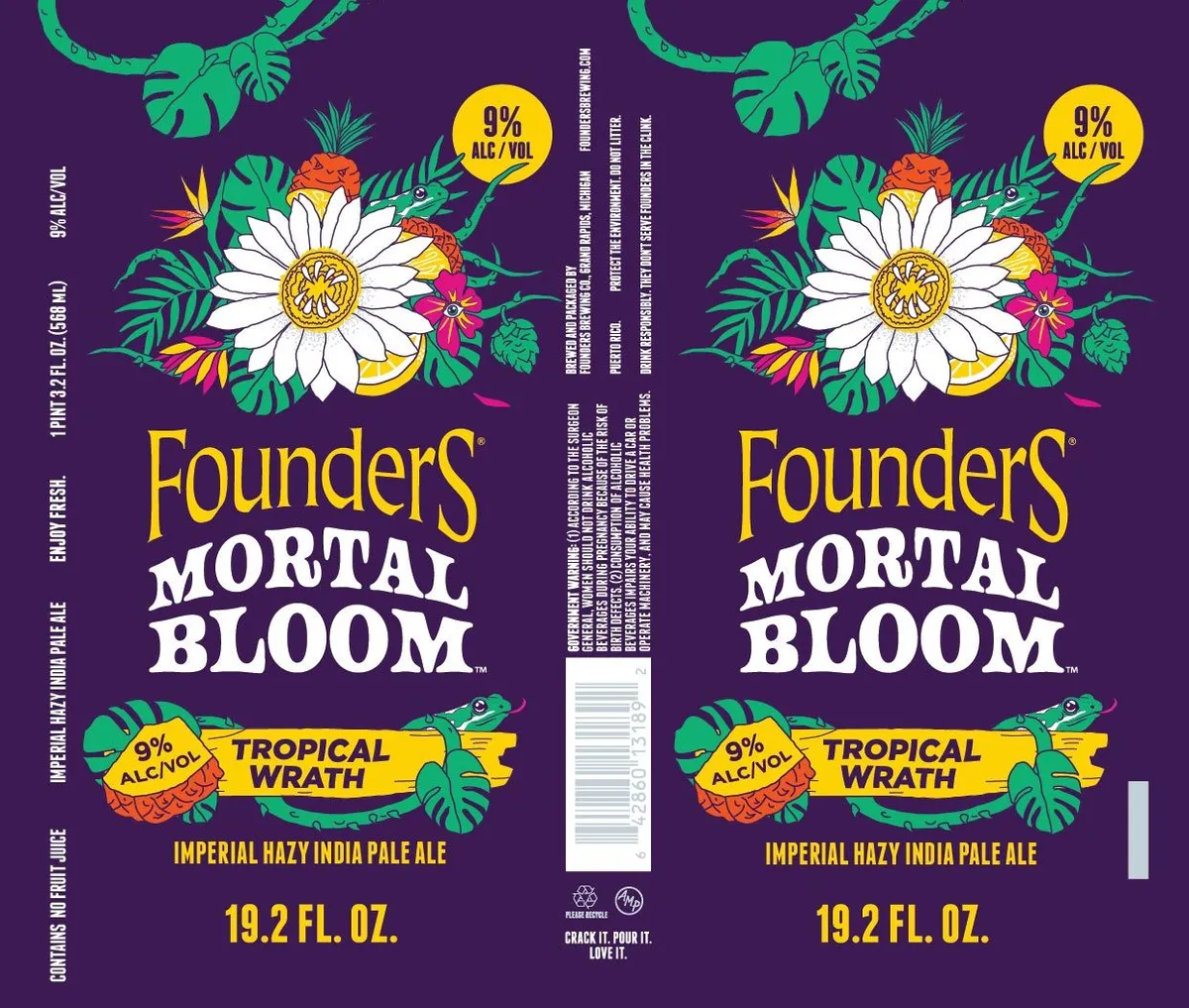 Mortal Bloom Tropical Wrath — full label as filed with TTB