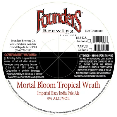 Mortal Bloom Tropical Wrath label