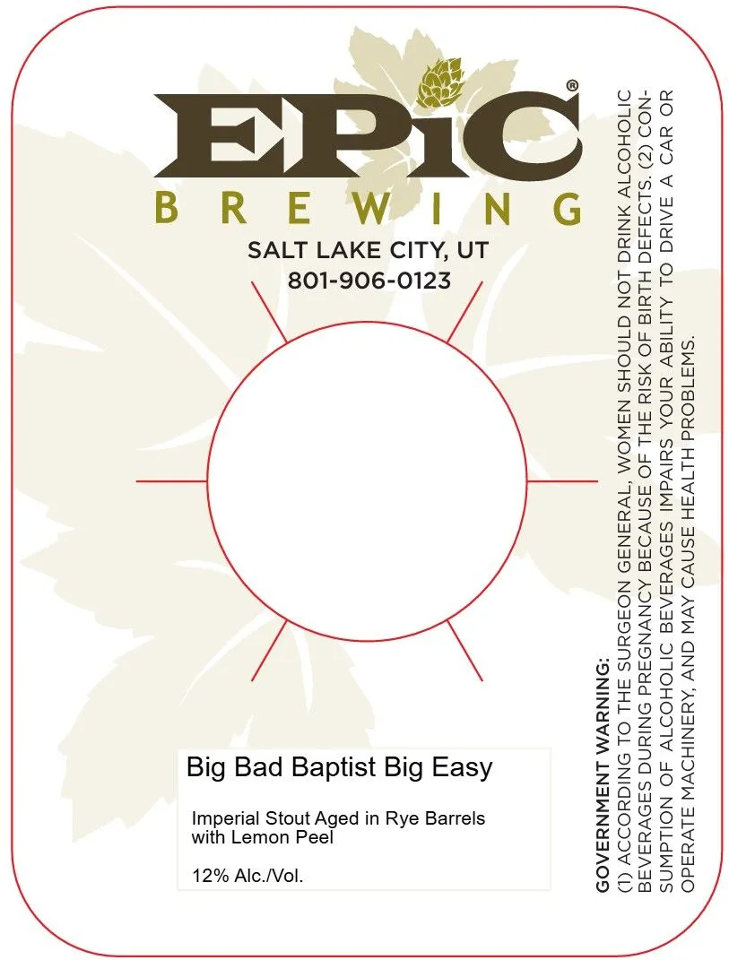 Big Bad Baptist Big Easy label