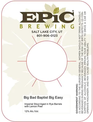 Big Bad Baptist Big Easy label