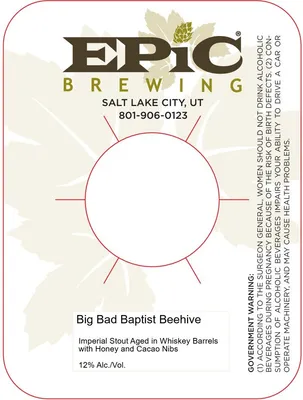 Big Bad Baptist Beehive label