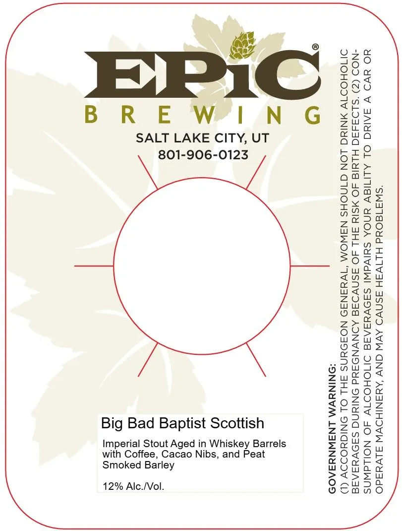 Big Bad Baptist Scottish — full label as filed with TTB