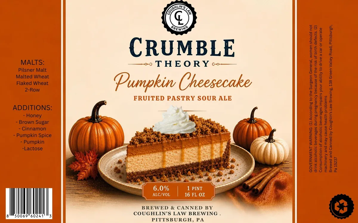 Pumpkin Cheesecake label