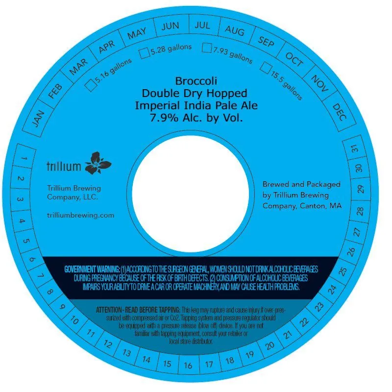 Broccoli — full label as filed with TTB