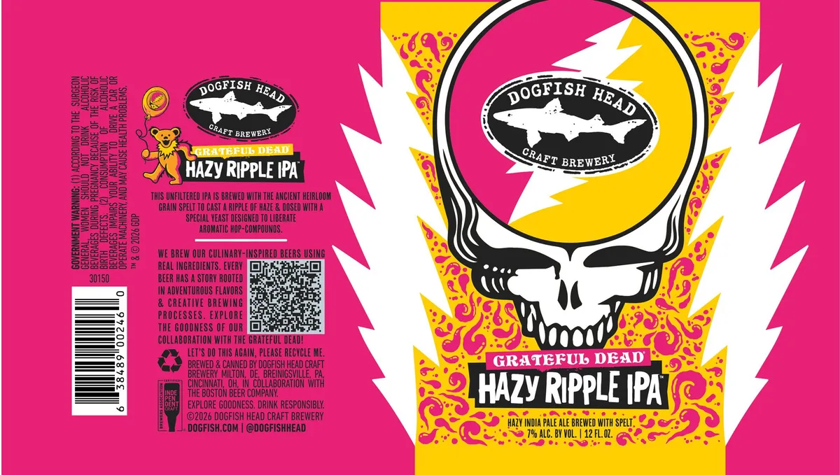 Grateful Dead Hazy Ripple IPA — full label as filed with TTB