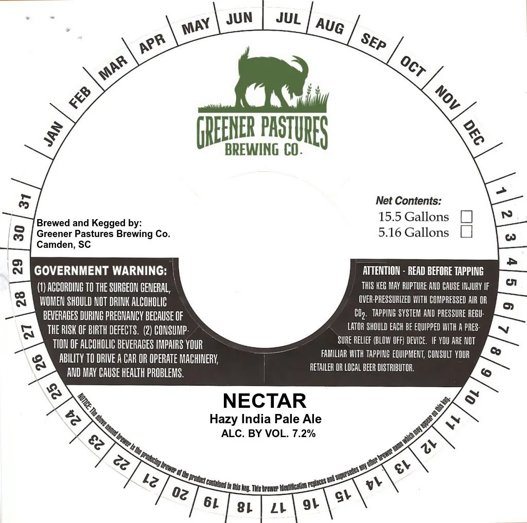 Nectar — full label as filed with TTB