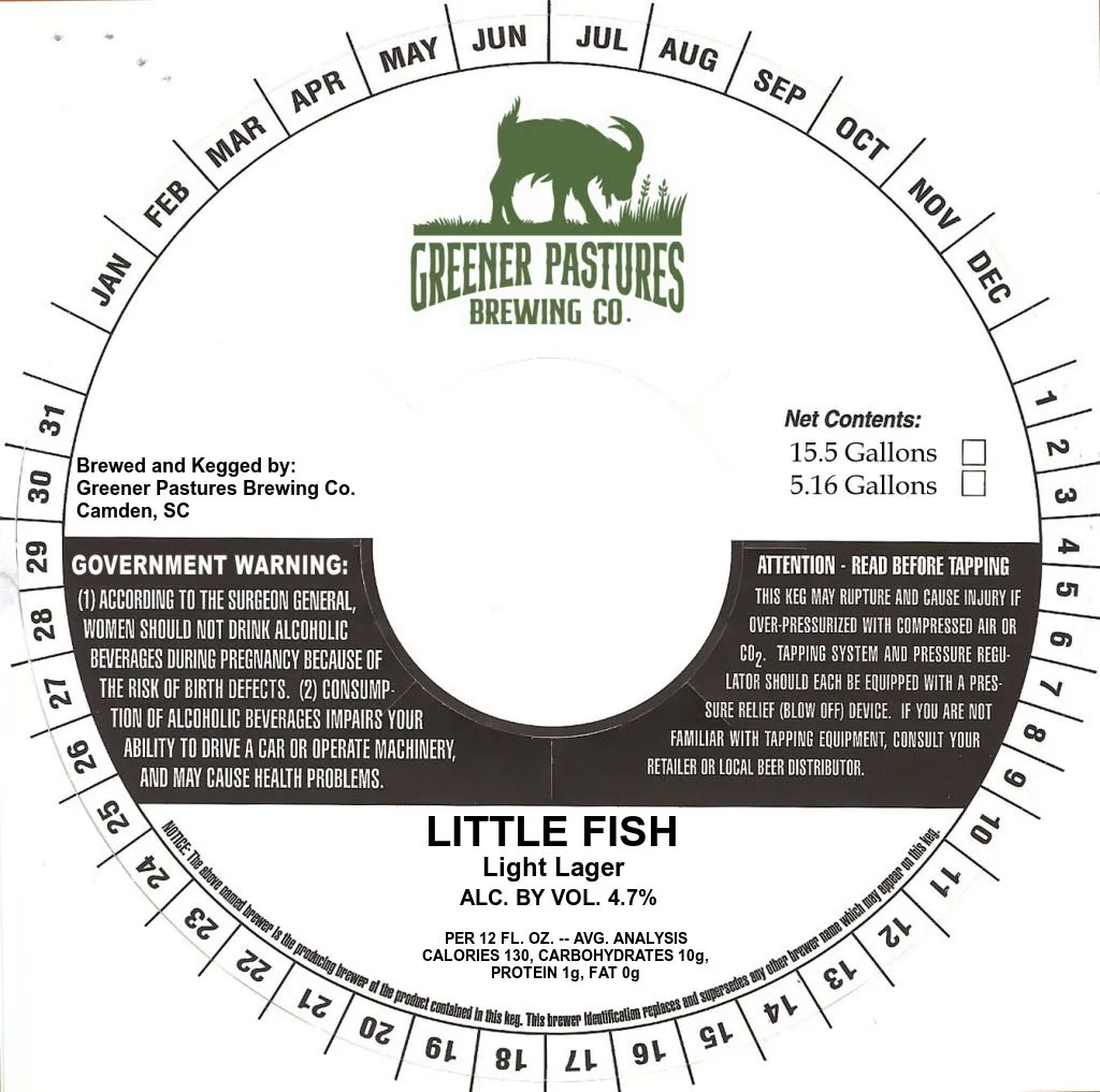 Little Fish — full label as filed with TTB