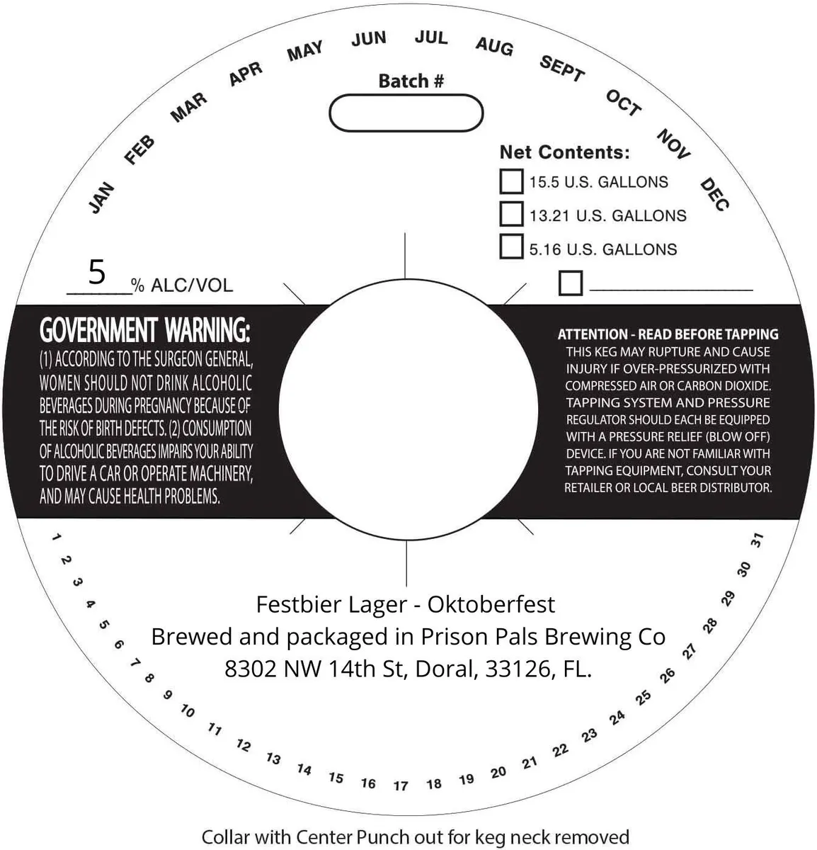Festbier Lager - Oktoberfest — full label as filed with TTB