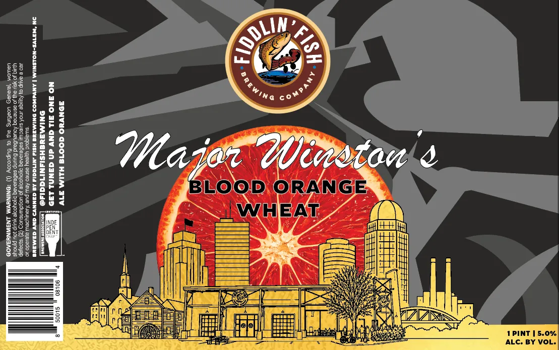 Major Winston's Blood Orange Wheat label
