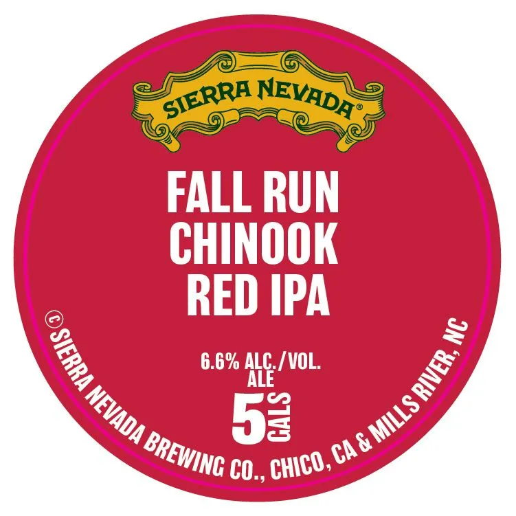 Fall Run Chinook Red IPA — full label as filed with TTB