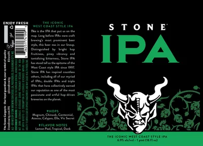 Stone IPA label