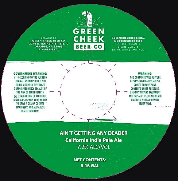 Ain't Getting Any Deader — full label as filed with TTB