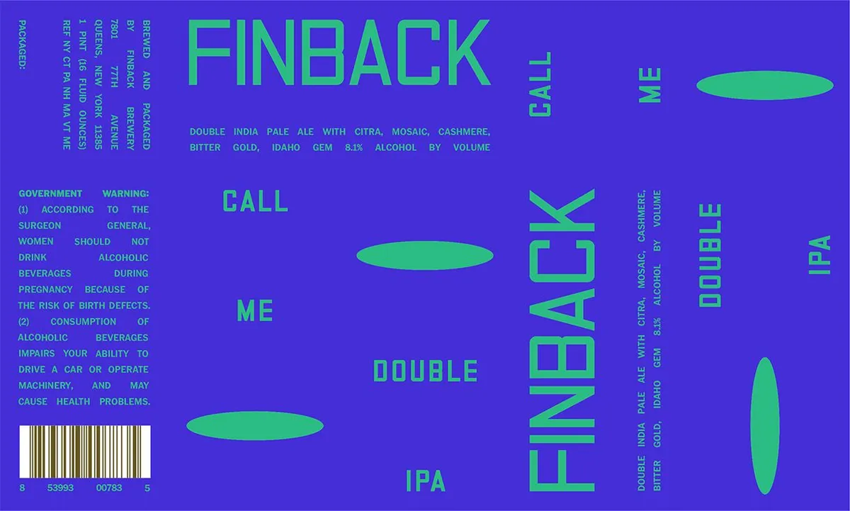 Call Me — full label as filed with TTB