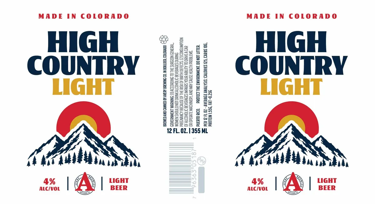 High Country Light — full label as filed with TTB