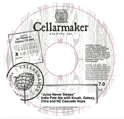Juice Never Sleeps label