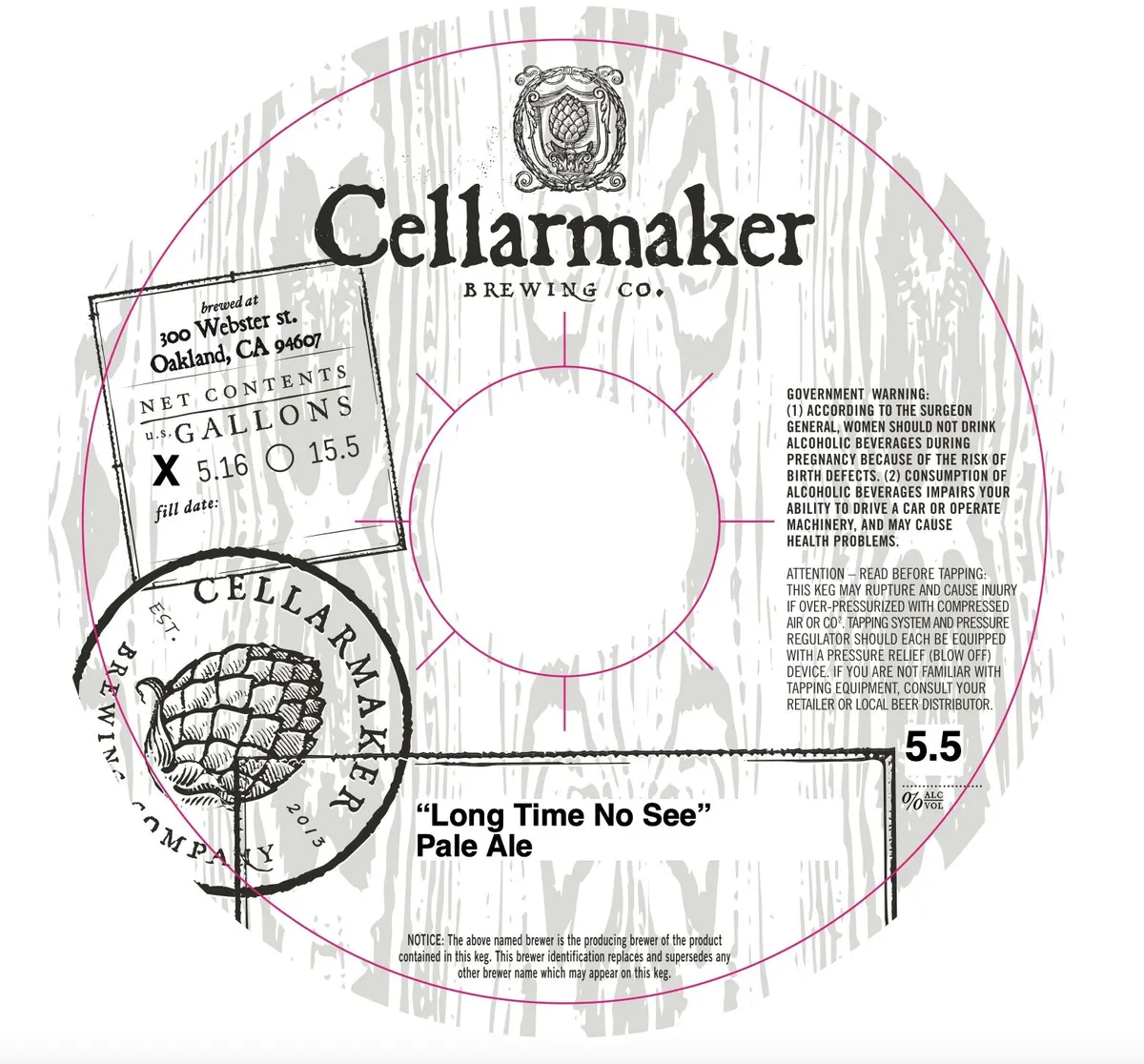 Long Time No See Pale Ale — full label as filed with TTB
