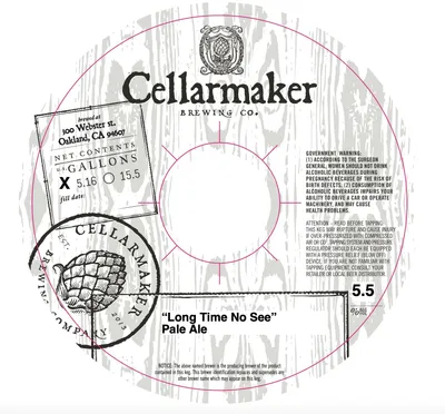 Long Time No See Pale Ale label