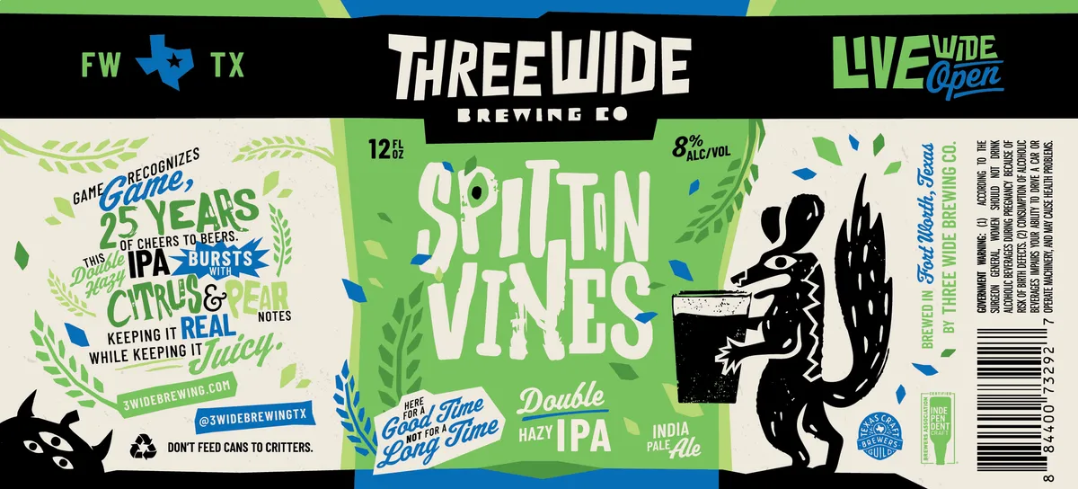 Spittin Vines — full label as filed with TTB