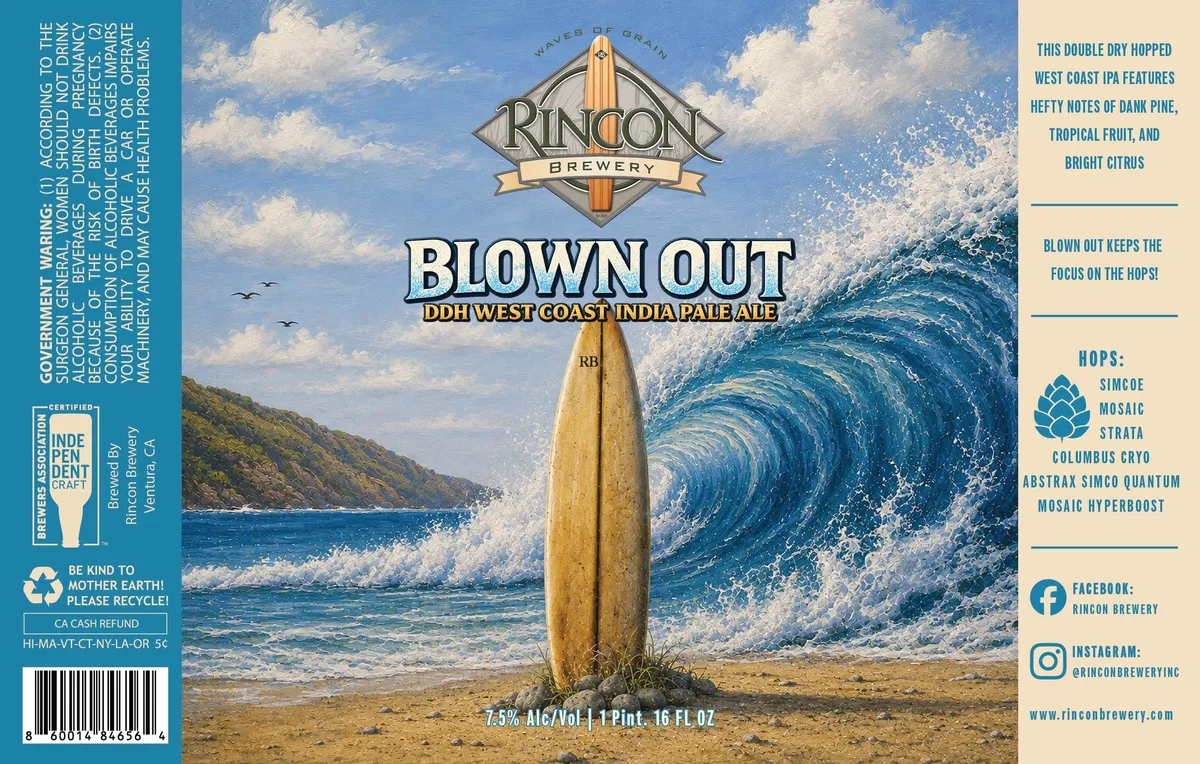 Blown Out — full label as filed with TTB