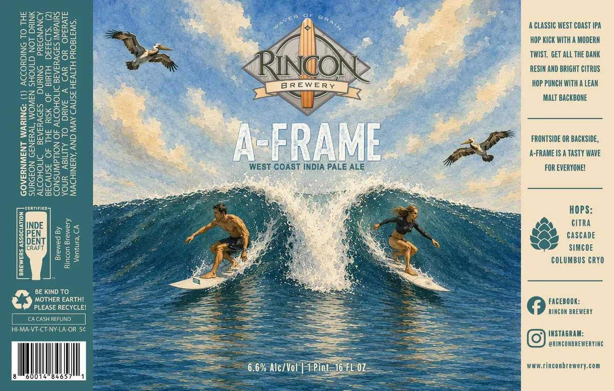 A-Frame — full label as filed with TTB