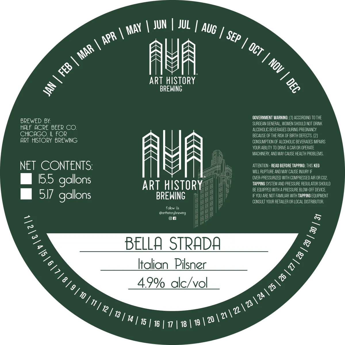 Bella Strada — full label as filed with TTB