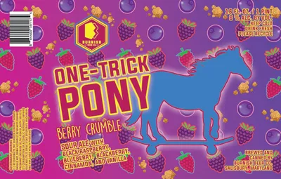 One-Trick Pony Berry Crumble label