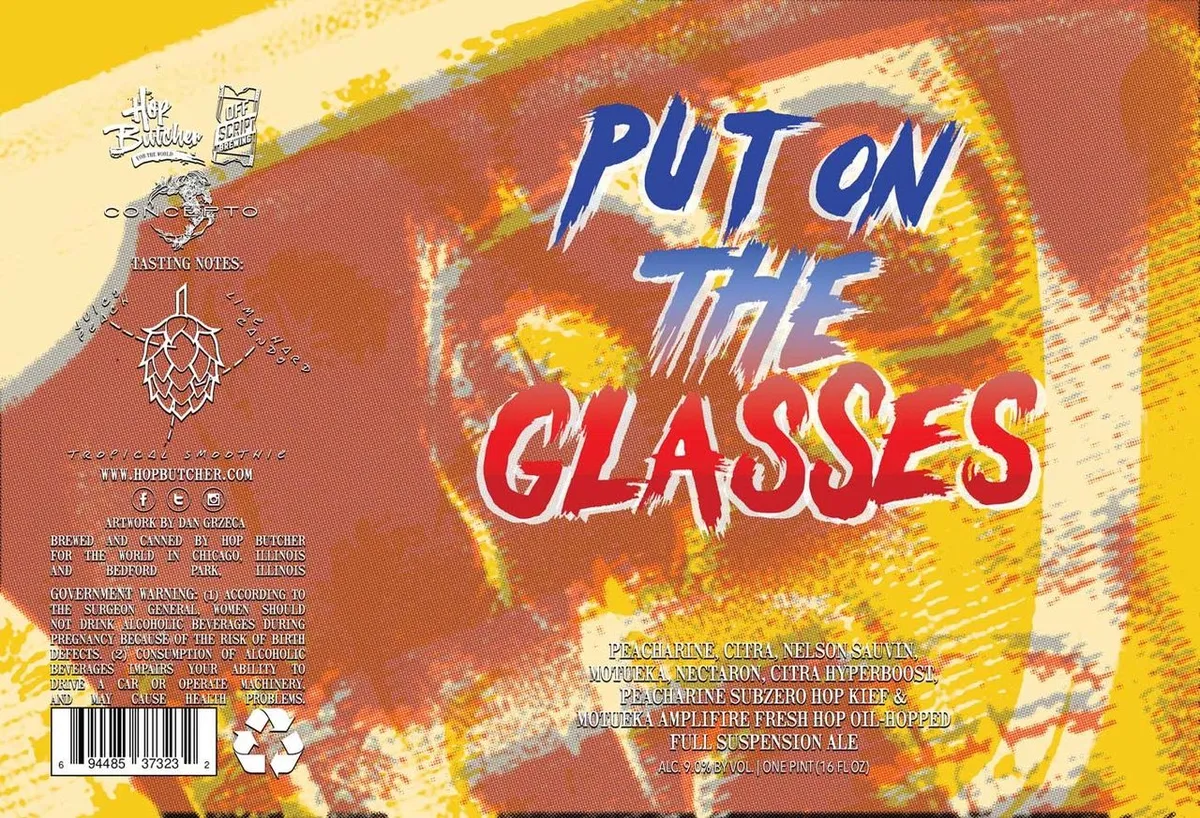 Put on the Glasses — full label as filed with TTB