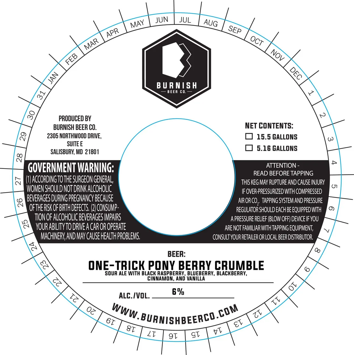 One-Trick Pony Berry Crumble — full label as filed with TTB