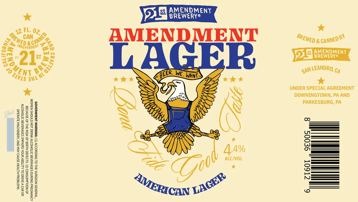 Amendment Lager — full label as filed with TTB