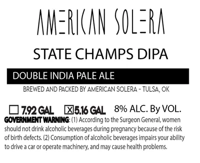 State Champs DIPA label