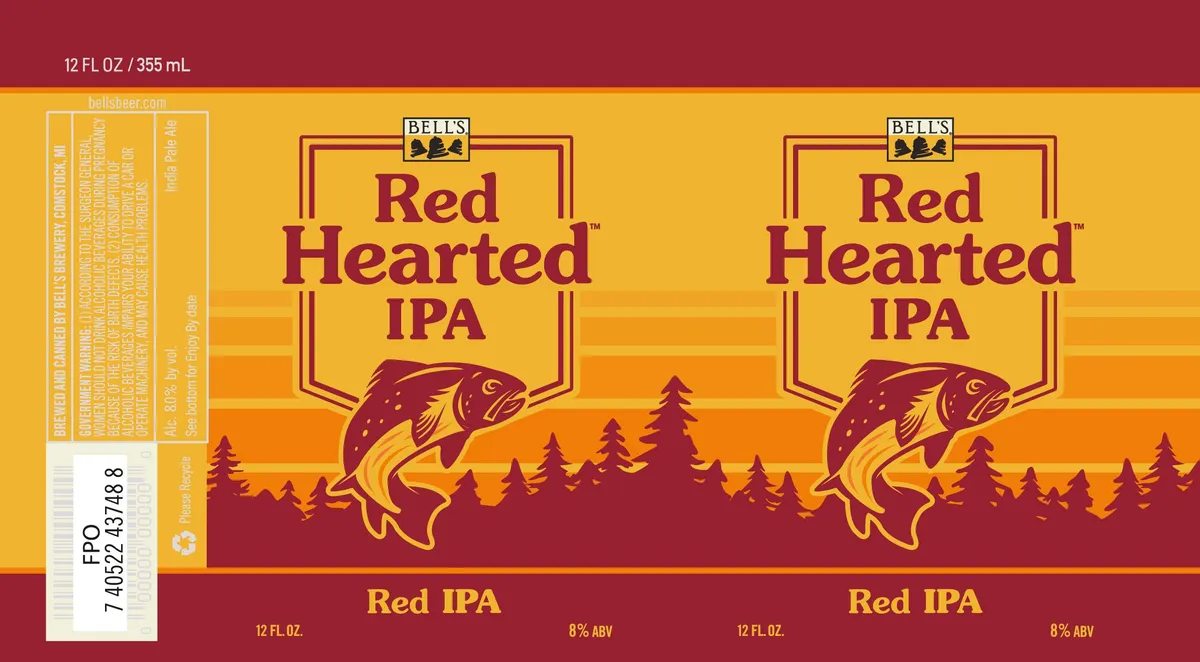 Red Hearted IPA label