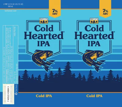 Cold Hearted IPA label