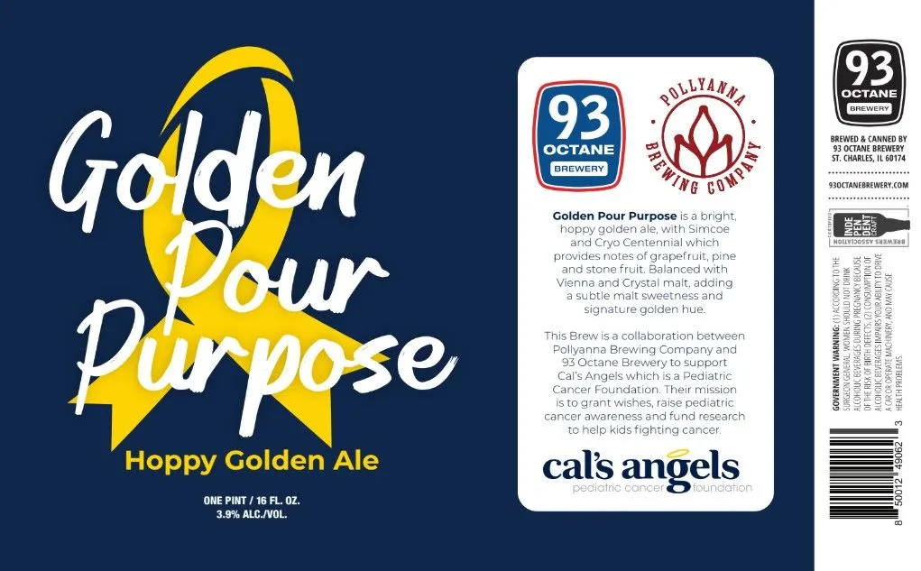 Golden Pour Purpose label