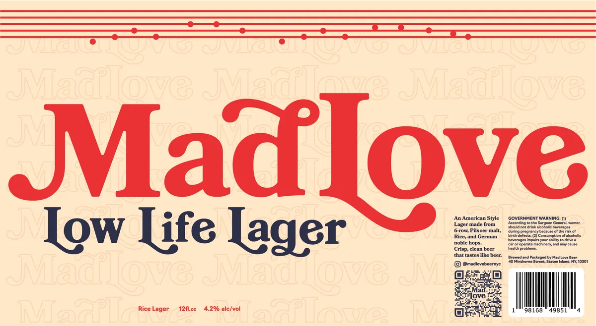 Low Life Lager — full label as filed with TTB