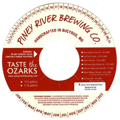 Honky Tonk Hardwood Floor Barleywine Ale label