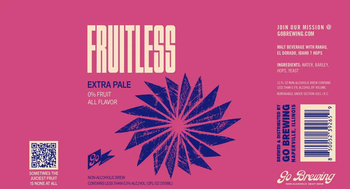 Fruitless — full label as filed with TTB