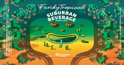 Funky Tropical Suburban Beverage label