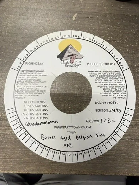 Barrel Aged Belgian Quad — full label as filed with TTB
