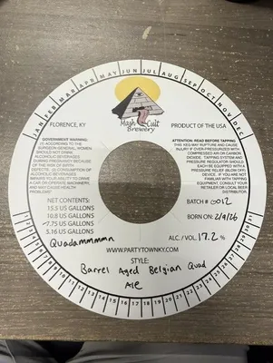 Barrel Aged Belgian Quad label