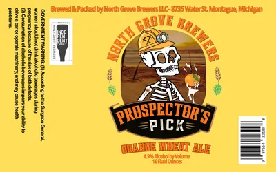 Prospector's Pick Orange Wheat Ale label