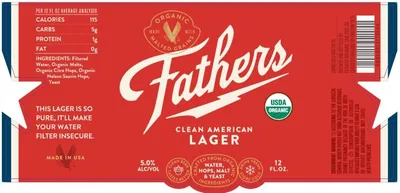 Fathers Lager label