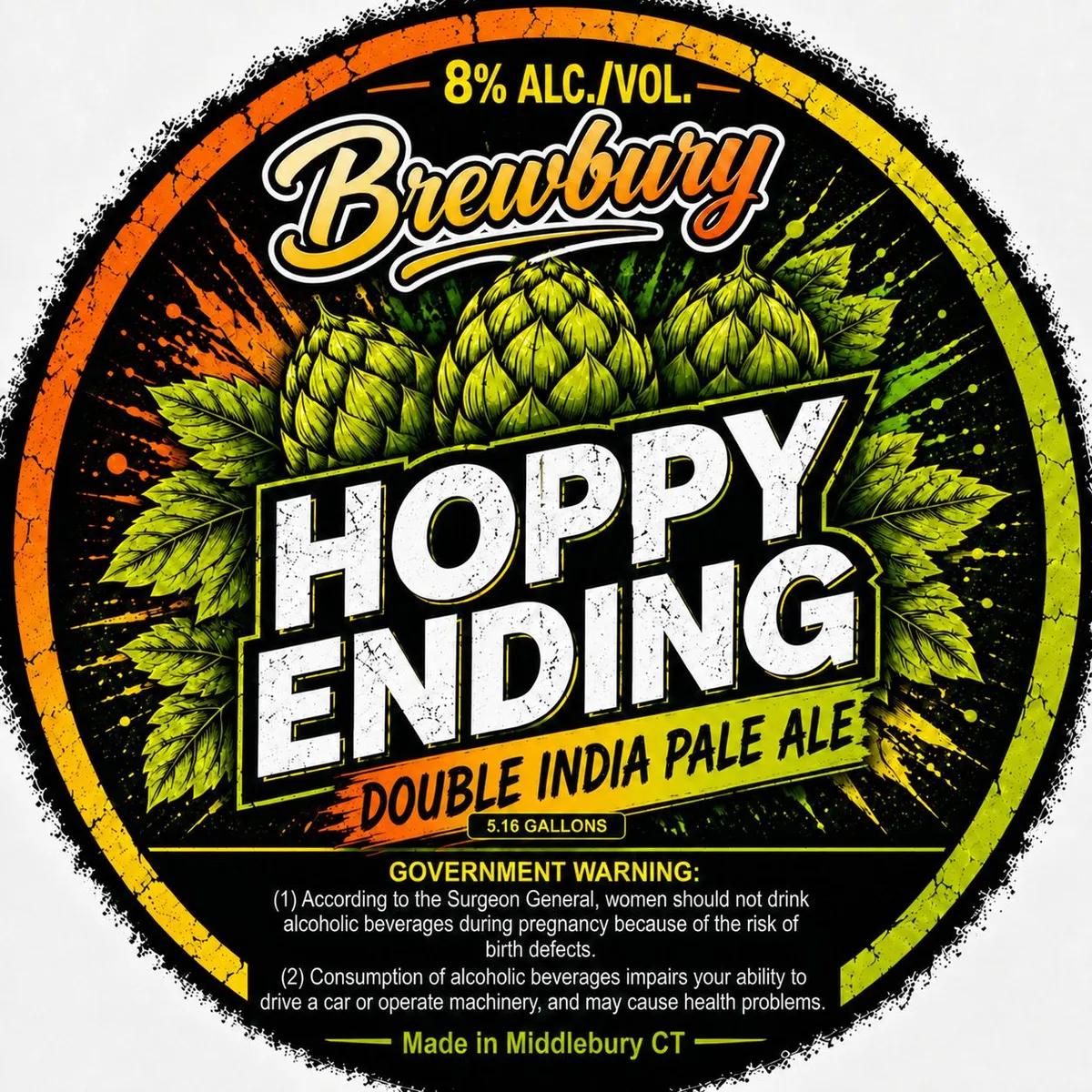 Hoppy Ending — full label as filed with TTB