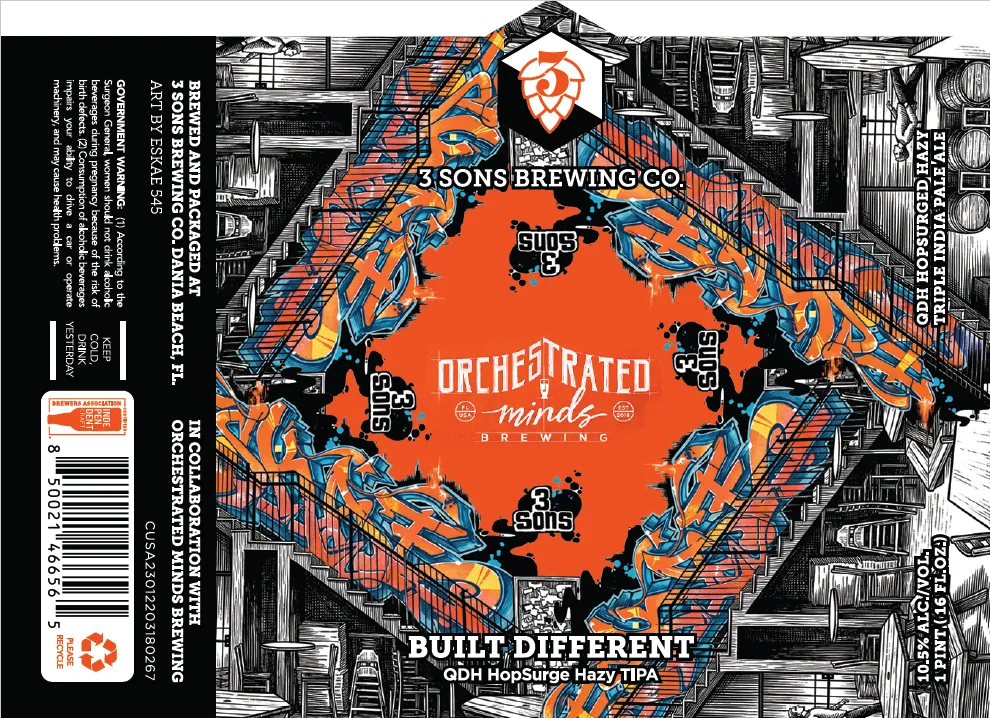 Built Different — full label as filed with TTB