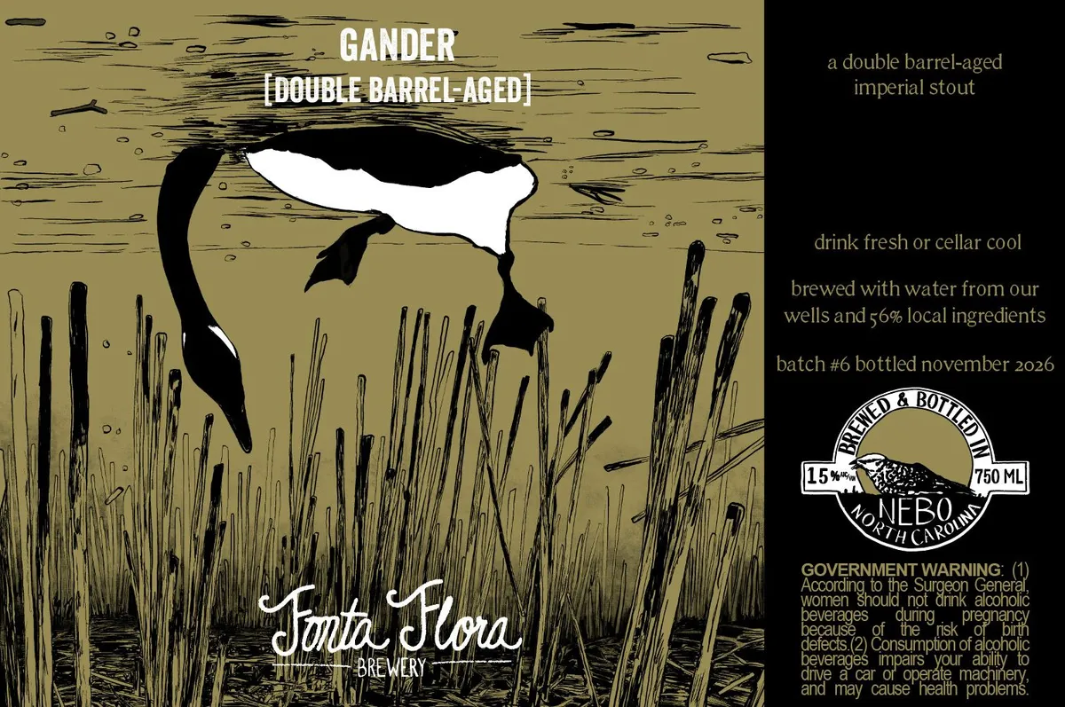 Gander [Double Barrel-Aged] — full label as filed with TTB